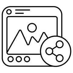 An icon design of share image 