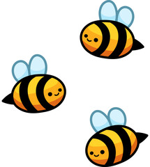 Cute Swarm Bees Drawing