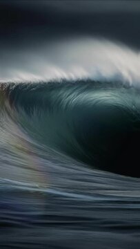 Perfect wave on the ocean