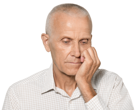 Portrait of a Senior Man Thinking