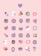 Love Mood Icons_Pink