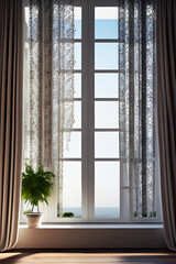 Living with plants on the windowsill created with generative AI technology
Part of creation prompt:Houseplants placed in front of the window, plain wooden window frame, 