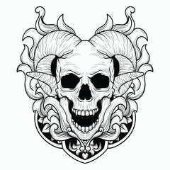 artwork illustration and T shirt design demon