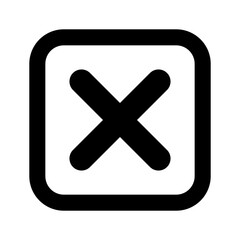 Wrong Mark icon  isolate on transparent background.