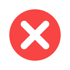 Wrong Mark icon  isolate on transparent background.