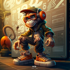 Mascot Character Monkey