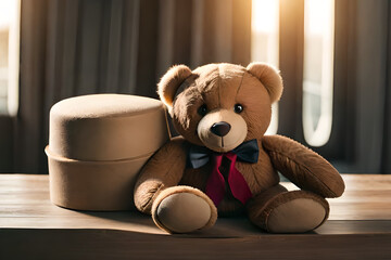 teddy bear on a chair