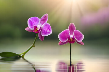 Fototapeta na wymiar orchid on a dark background