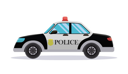 Police patrol car vector illustration	
