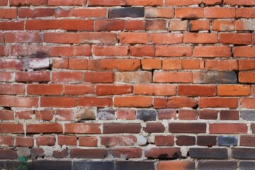 Obraz premium green plant growing out of a brick wall. Generative AI