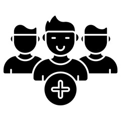 A unique design icon of add group 