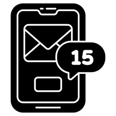 A unique design icon of mobile mail 