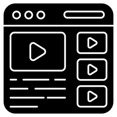 An icon design of web video  