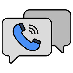 A trendy design icon of voice call