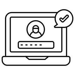Creative design icon of secure account 