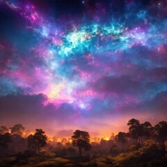 Obraz na płótnie Canvas Sternenhimmel Seele: Die Verbindung zum Universum Generative AI 9