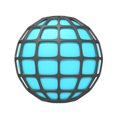 3d icon of internet browser