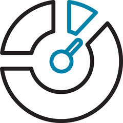 Speedometer Line Icon
