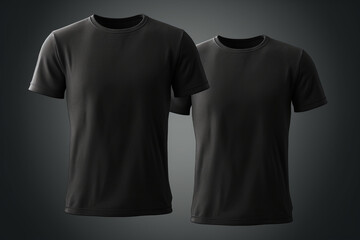 Blank black shirt mock up template, Generative AI