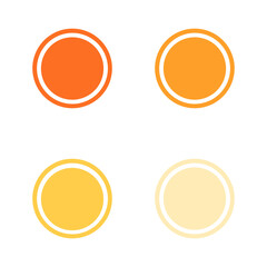 set of marigold circle frame