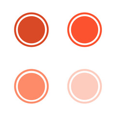 set of orange circle frame