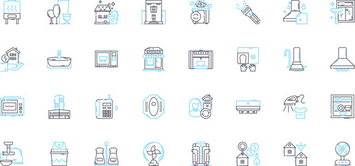 Travel sector linear icons set. Adventure, Backpacking, Beaches, Budget, Camping, Caravaning, Cruises line vector and concept signs. Culture,Eco-tourism,Family outline illustrations Generative AI