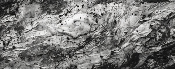 Black and white grungy texture background, AI generated