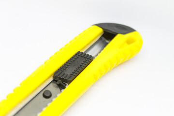 yellow big cutter isolated object on white background