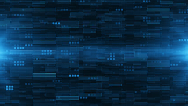 Abstract Trapcode Form digital particle wave and lights background animation cyber or technology background.