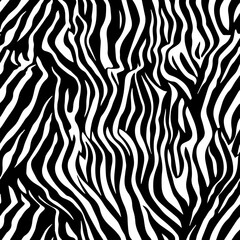 Fototapeta na wymiar Zebra Stripes texture 10, seamless vector SVG with transparency