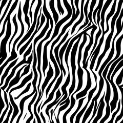 Fototapeta na wymiar Zebra stripes texture 9, seamless vector SVG with transparency
