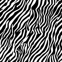 Fototapeta na wymiar Zebra stripes texture 6, seamless vector SVG with transparency