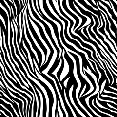 Fototapeta na wymiar Zebra stripes texture 8, seamless vector SVG with transparency