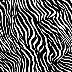 Fototapeta na wymiar Zebra stripes texture 1, seamless vector SVG with transparency