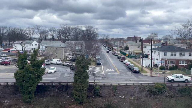 slow motion shot of diverse neighborhoods in brooklyn