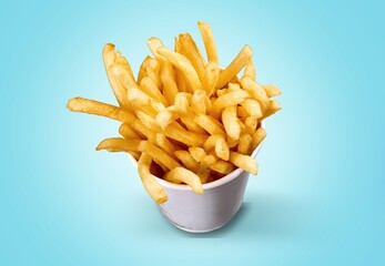 Tasty fresh fast food French fries.