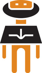 cartoon robot character icon