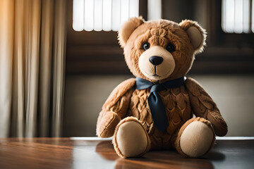 teddy bear on a chair