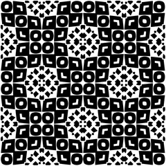 Monochrome pattern. Abstract texture for fabric print, card, table cloth, furniture, banner, cover, invitation, decoration, wrapping.seamless repeating pattern.Black and white color.