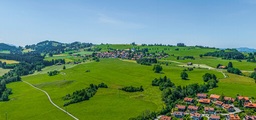 Ausblick auf die Region Oy-Mittelberg im Allgäu