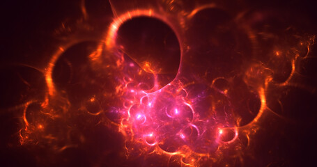 Fototapeta premium 3D rendering abstract colorful fractal light background