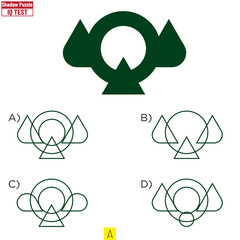 Puzzle game for children. Find correct shadow. Preschool printable worksheet activity for kids. Education game, iq test, brain training