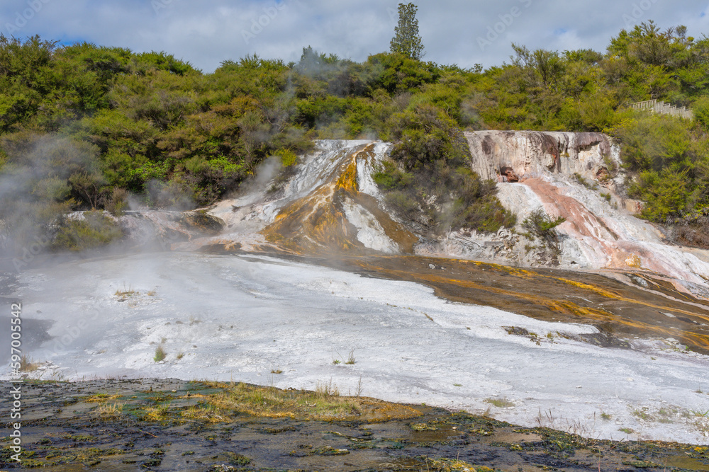 Canvas Prints Orakei Korako geothermal landscape