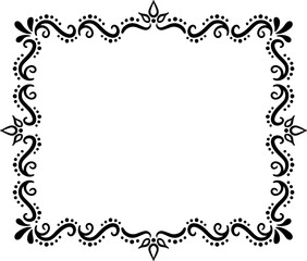 インド風の飾りフレーム。ベクターデータ。
