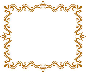 インド風の飾りフレーム。ベクターデータ。