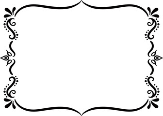 インド風の飾りフレーム。ベクターデータ。