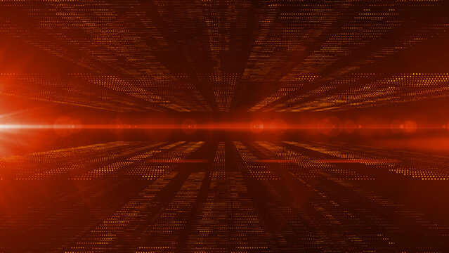 Abstract Trapcode Form digital particle wave and lights background animation cyber or technology background.