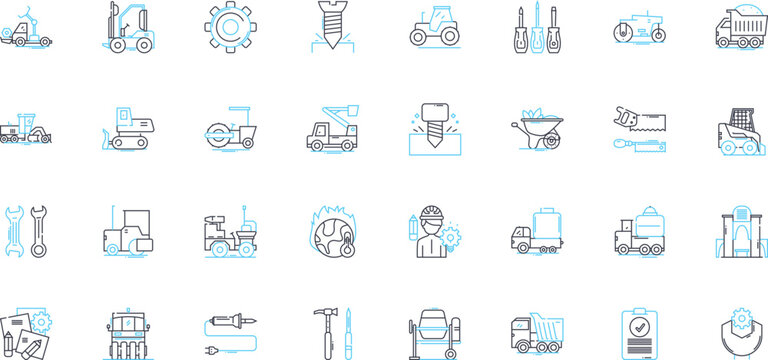 Scientific apparatus linear icons set. Microscope, Centrifuge, Bunsen burner, Spectrophotometer, Pipette, Thermometer, Syringe line vector and concept signs. Petri Generative AI