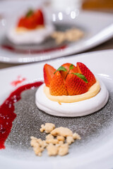 delicious and colorful cake for eat in cafe