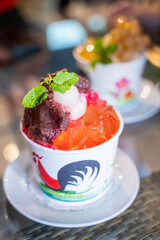 Aiyu Jelly local dessert from Phuket,shaved iced